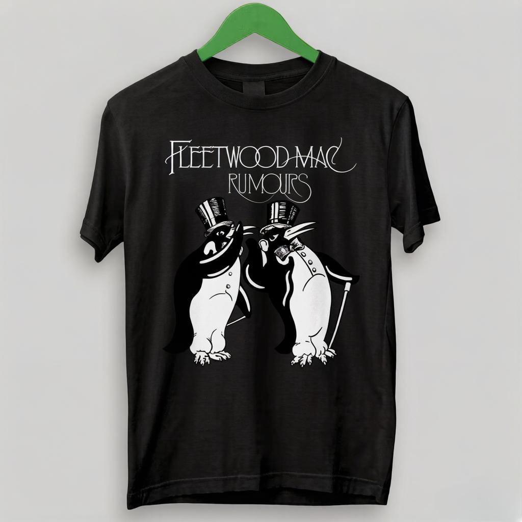 

Fleetwood Mac Penguin Rock Band Unisex s T-shirt Summer New Casual Fashion Streetwear Unisex s T-shirts Y2k Clothes UnisexWomen s T-shirt 2XL