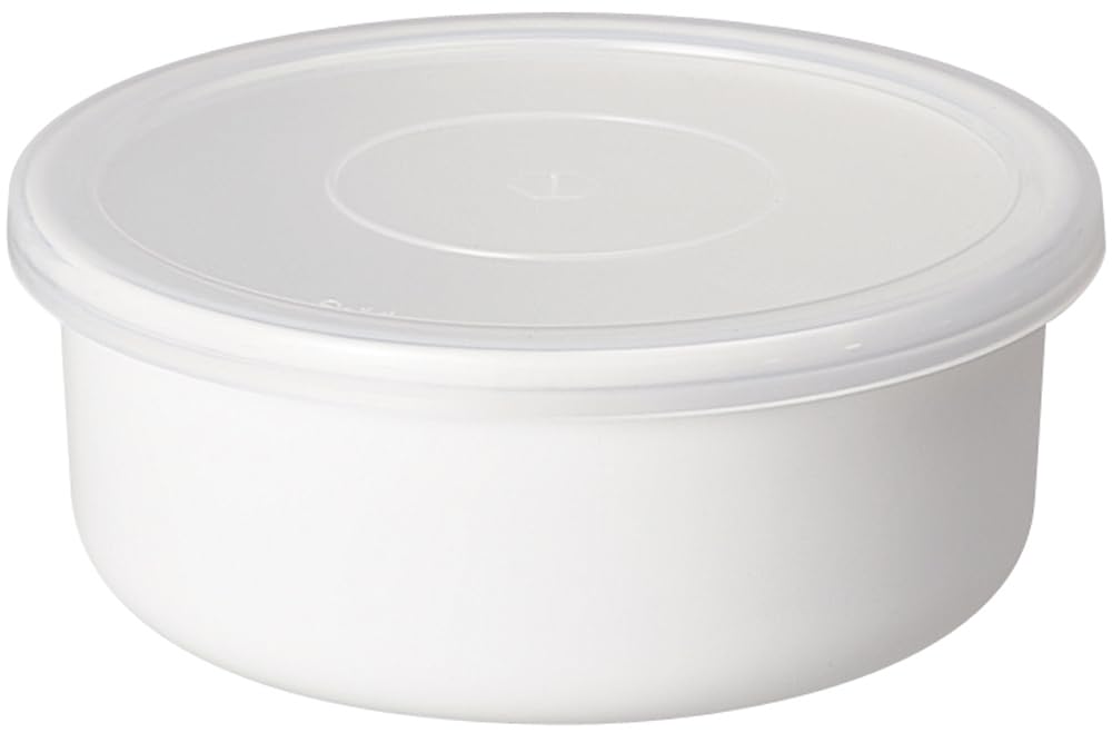 

Noda Horo White Series Round Storage Container, 14cm, Made in Japan, RD-14