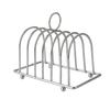 Stainless Steel Toast Bread Rack 6 Slices Bread Loaf Slices Stand with Handle