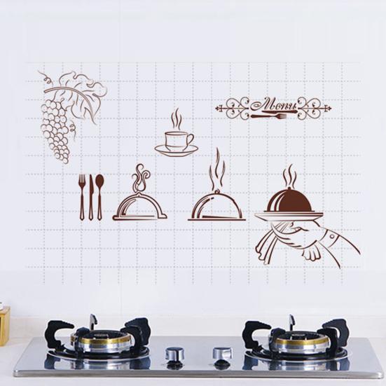 

Основное блюдо, кухонная вытяжка, антимасляная термостойкая наклейка на стену шкафа, наклейка на плитку
