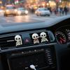 3Pcs Cute Resin Skull Car Air Outlet Diffuser Funny Auto Interior Aromatherapy Decor Cool Gift for Boyfriend