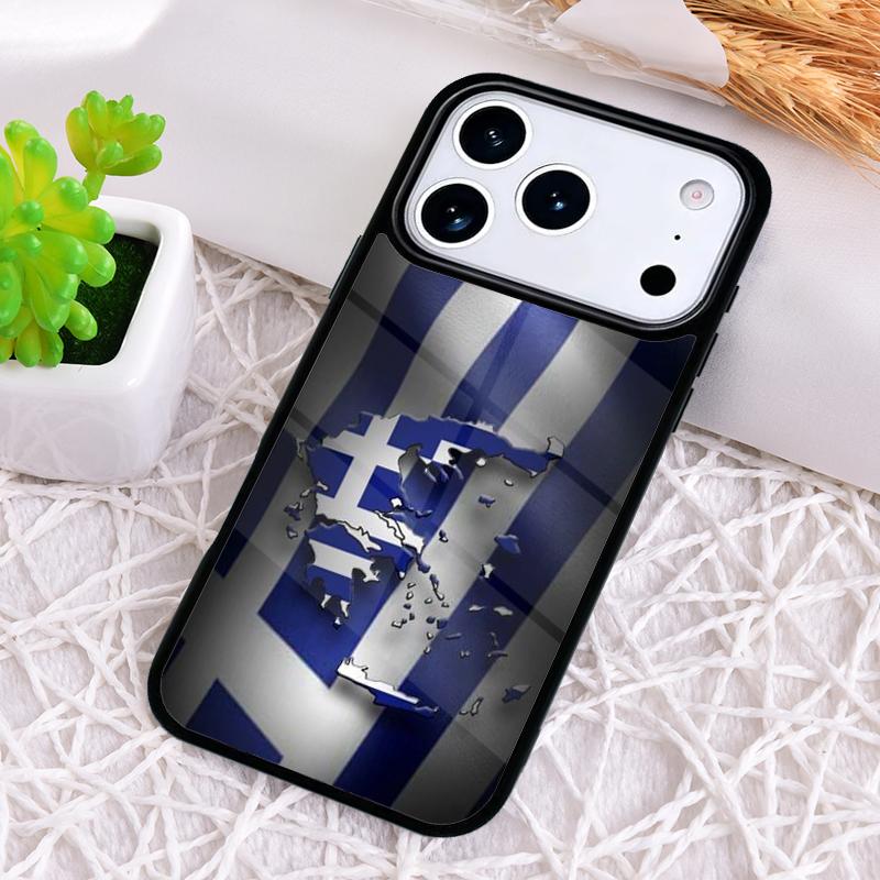 Greece Greek Flag Phone Case for iPhone 17 Air 16 15 11 12 14 13 Pro Max Shockproof Cover