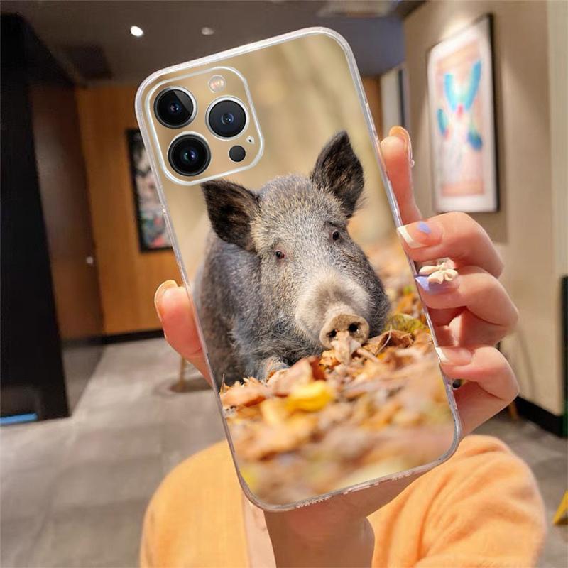 

Phone Case For iphone 17ProMax Air 16 15 14 13 Pro Max 15 16 Pro 15Plus Animal Wild Boar iPhone 13ProMax