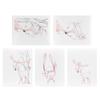 5Pcs Wall Painting Set Cartoon Animal Pattern Wall Art Picture Bedroom Living Room Office Decoration