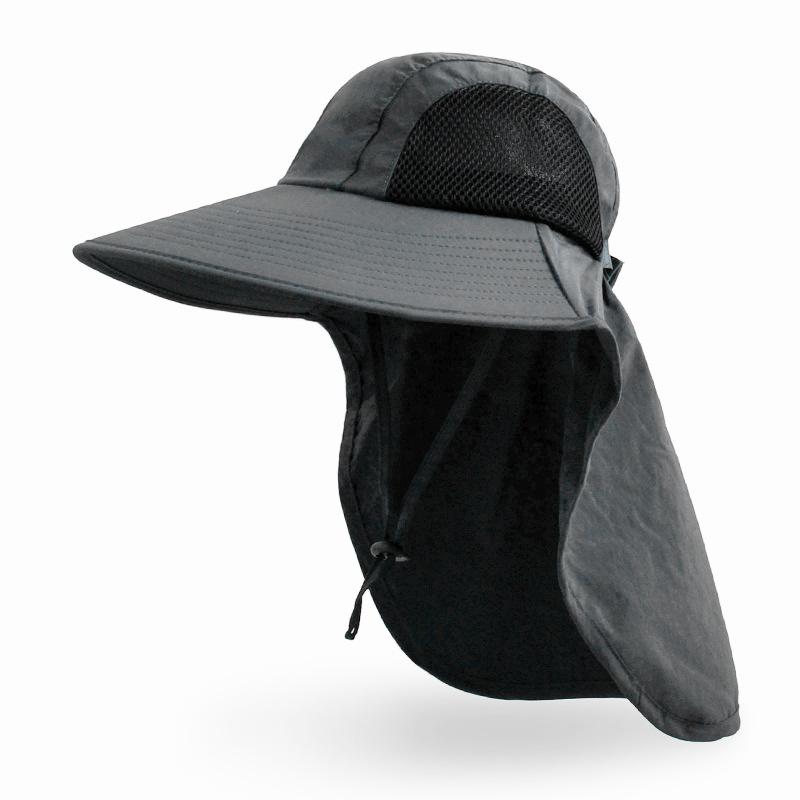 Summer outdoor sunshade sunscreen cap children mesh breathable eaves shawl bucket hat men's mountaineering sun hat