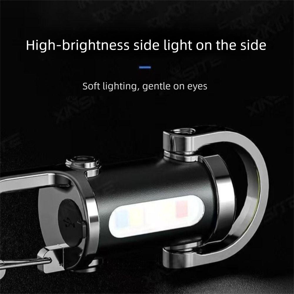 High Bright Mini Keychain Flashlight Waterproof USB Rechargeable Keychain Light  Night Running