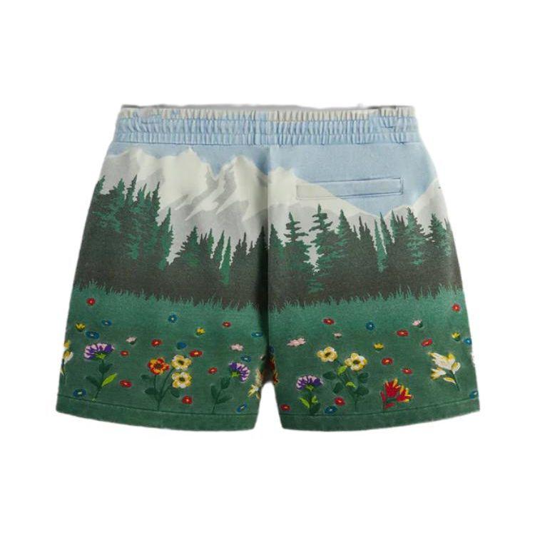 Kith Scenic Fleece Curtis Short Larimar Unisex Bottoms Multi-Color KHM060448-464