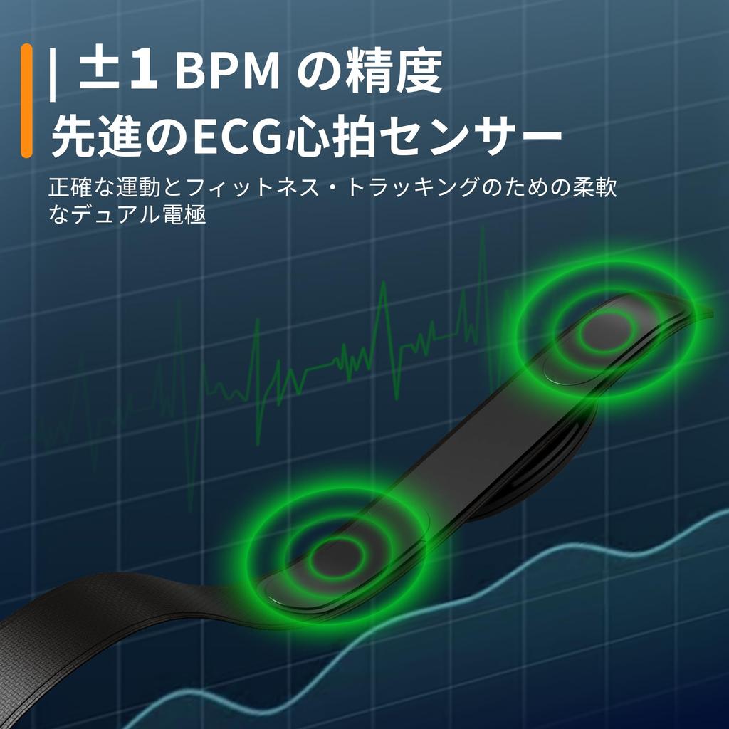 C009Pro Heart Rate Monitor Chest BLE Up to 400 Hours of Battery Ideal for and Gym Compatible with and Includes Japanese Instructions Strap, 5.1 & ANT+