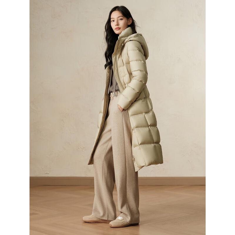 

JZ AnnaKou Icefield Series Women s Heated White Goose Down Mid-Length Puffer Jacket M