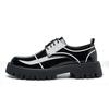 Leather Shoes Men's Casual British Platform Big Head Leather Shoes Fashion Trend Bright Leather Hairdresser Business Men's Shoes