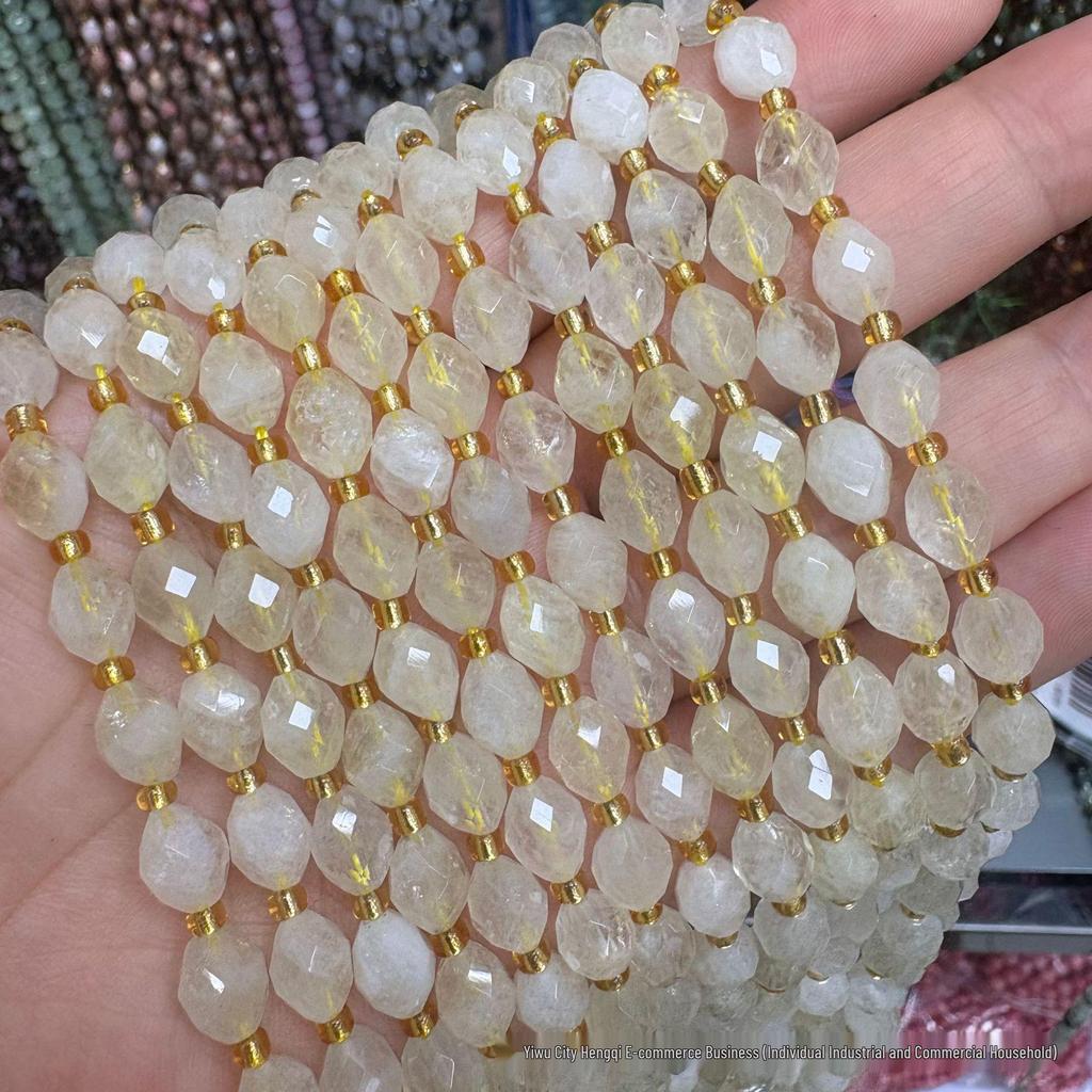 6x8mm Faceted Oval Natural Stone and Crystal Beads for DIY Jewelry