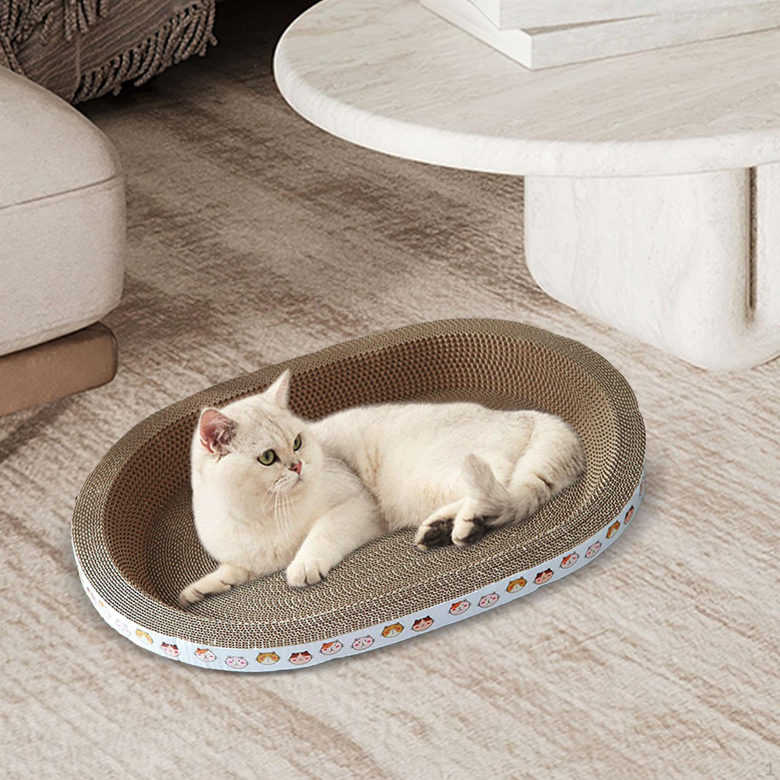 

Картонная когтеточка для кошек, обучающая игрушка для маленьких, средних и больших кошек, коврик для шлифовки когтей 50cmx32cm