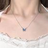 Gradient Blue Butterfly Necklace for Women