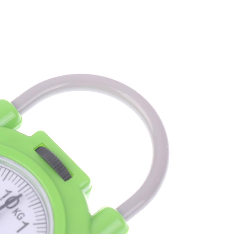 1Pcs 10Kg Pocket Pointer Luggage Scale Spring Portable Suitcase Scale Handled Travel Bag Weighting Fish Hook Hanging Scale