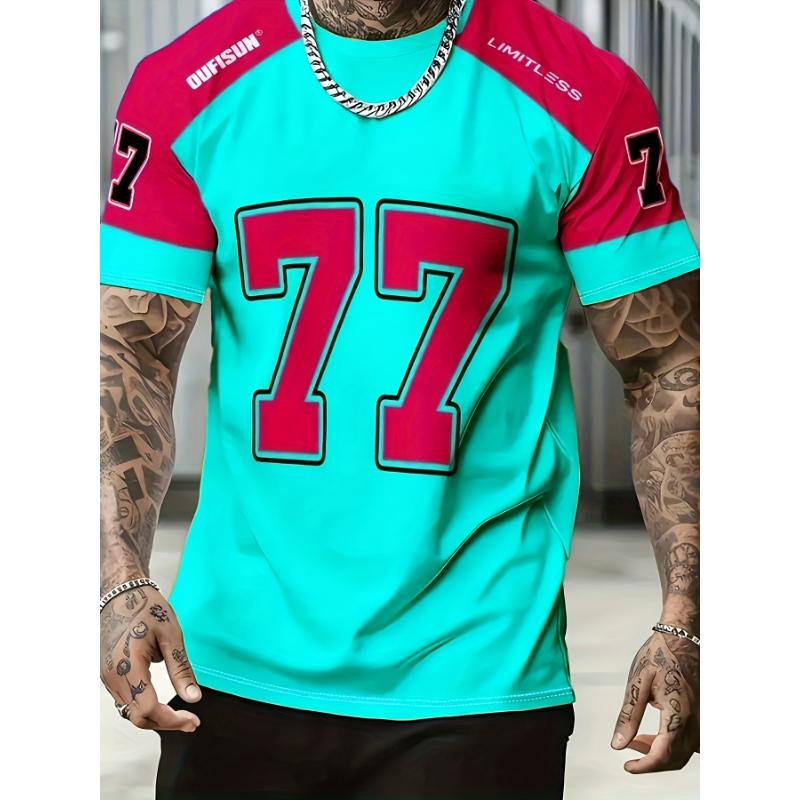 Men'S Summer Creative Fashion 3D Digital Print T-Shirt | Regular Fit, Crew Neck, Slight Stretch Fabric, Street Style