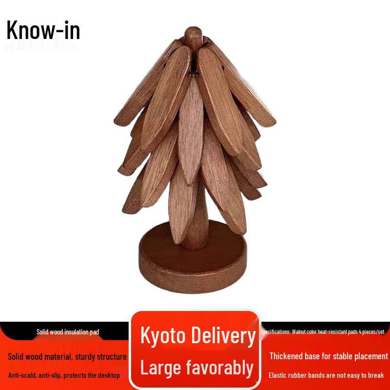 Solid Wood Heat-Resistant Dining Mat Set