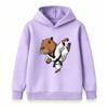 Kids Boys Girls Hoodie, Cute Capybara Taekwondo Karate Print Casual Pullover Sweatshirt for Children Daily Wear