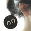 925 Sterling Silver Lucky Horseshoe Buckle Stud Earring Children Jewelry for Girl Casual Versatile Piercing Jewelry