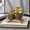 Rattan Eulen Ornamente Statue Weinschrank Dekoration Heim Büro Harz Handwerk Geschenk