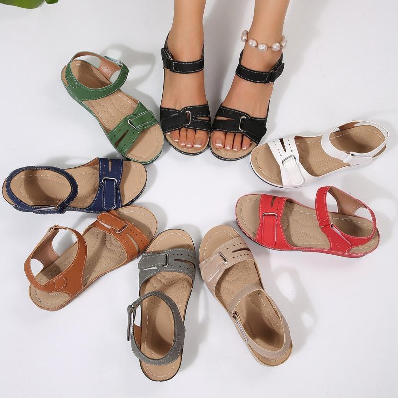 Fashion Women's Sandals 2025Summer New Wedge Sandals Outdoor Open Toe Beach Shoes Fashion Leisure Sports Sandals Women's Roman Sandalias