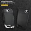 Kxnmo9 11mm 14mm Car Key Emblem Metal Sticker Logo Decal For Skoda Octavia Rapid Kodiaq Karoq Fabia Kamiq Superb Derivative Vision