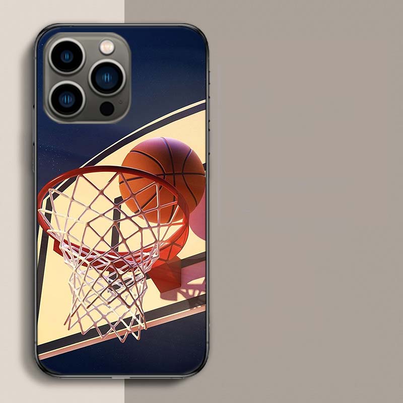 Basketball Phone Case For Iphone 17 Air 15 Pro 14 Plus 16 Pro Max 17E 16E 12 13 Mini 11 Cover Cute Fundas