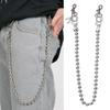 Vintage Punk Metal Beads Pant Waist Chain for Men Women Silver Color Rock Hip Hop Gothic Keychain Party Aesthetic Charm Jewelry