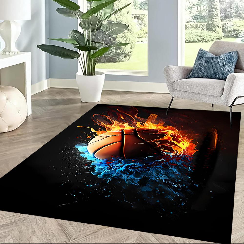Sports Ball Pattern Floor Mats for Living Room, Bedroom and Room Decoration Are Suitable for Gifts.