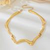 European Fashion Gold Wave Pattern Choker for Women