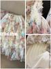 Dopamine Mood Floral Mesh Skirt: Romantic French-Style, Elegant Layered Design
