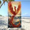 Sunset Phoenix Rising Beach Towel Patterned Sunscreen And Windproof Suitable For Swimming Pool Camping Travel