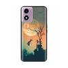 Für Motorola Moto E14 Hülle Niedliche Bemalte Weiche Schwarze Silikonhülle 6,56'' Stoßfeste Handyhülle Für Motorola E14 E 14 MotoE14 Taschen