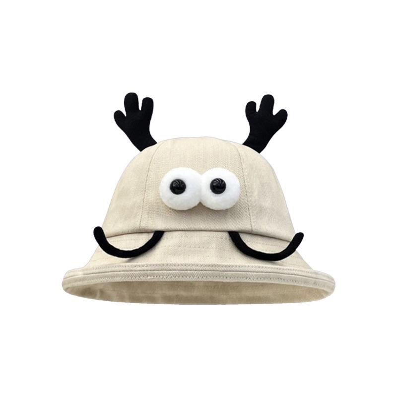 Cartoon Sun Hat with Plush Tentacles Women Photo Hat Outdoor Fishing Camping Hat
