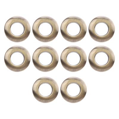 10 PZ Occhielli Tondi Occhielli Rullati a Doppio Lato Gommini in Metallo per Abbigliamento Scarpe Artigianato in Pelle