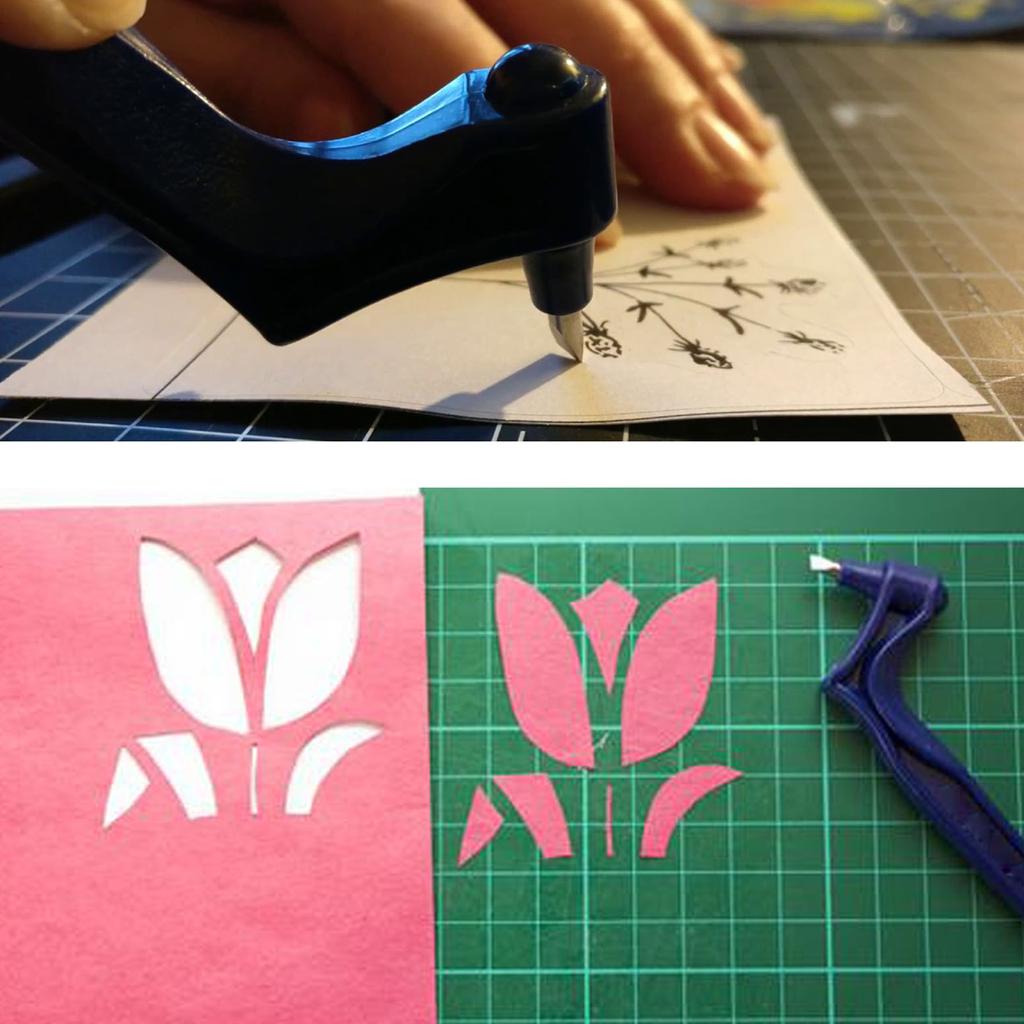 Craft Cutting Tool Ergonomic Craft Knife 360 Degree Rotating Cutter for DIY Paper Cutting