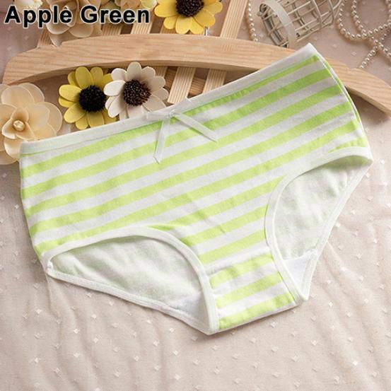 Women's Summer Navy Style Striped Lovely Bowknot Decor Underwear Panties Briefs