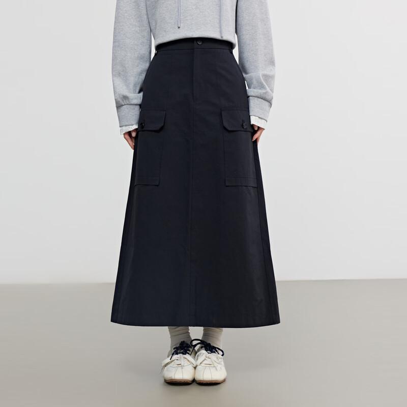 Elva' Island Women's Workwear High-Waisted Midi Skirt