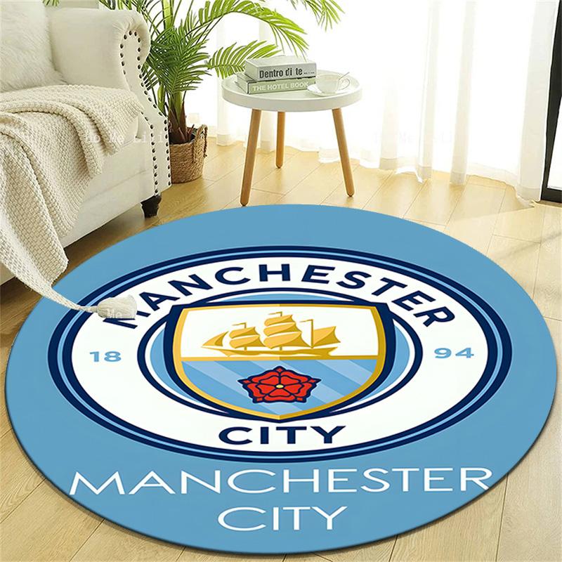 1pc Football Team (32) Design Printed Area Round Carpet for Bedroom Living Room Home Decor Rugs Mat Non Slip Mat Rug for Bedside