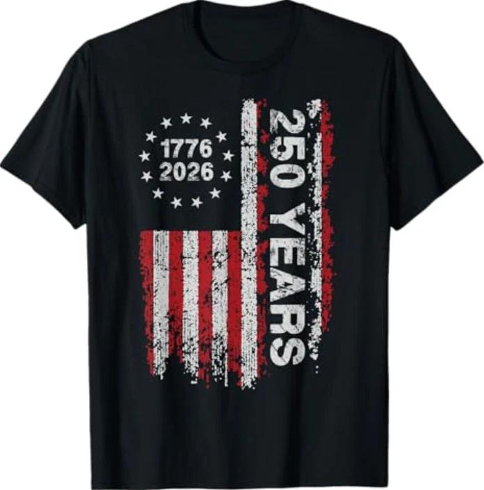 250 Years America Anniversary 250th Independence Day Freedom T-Shirt M