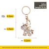 Diamond-studded Unicorn Keychain, Metal Handbag Pendant, Alloy Pendant Jewelry