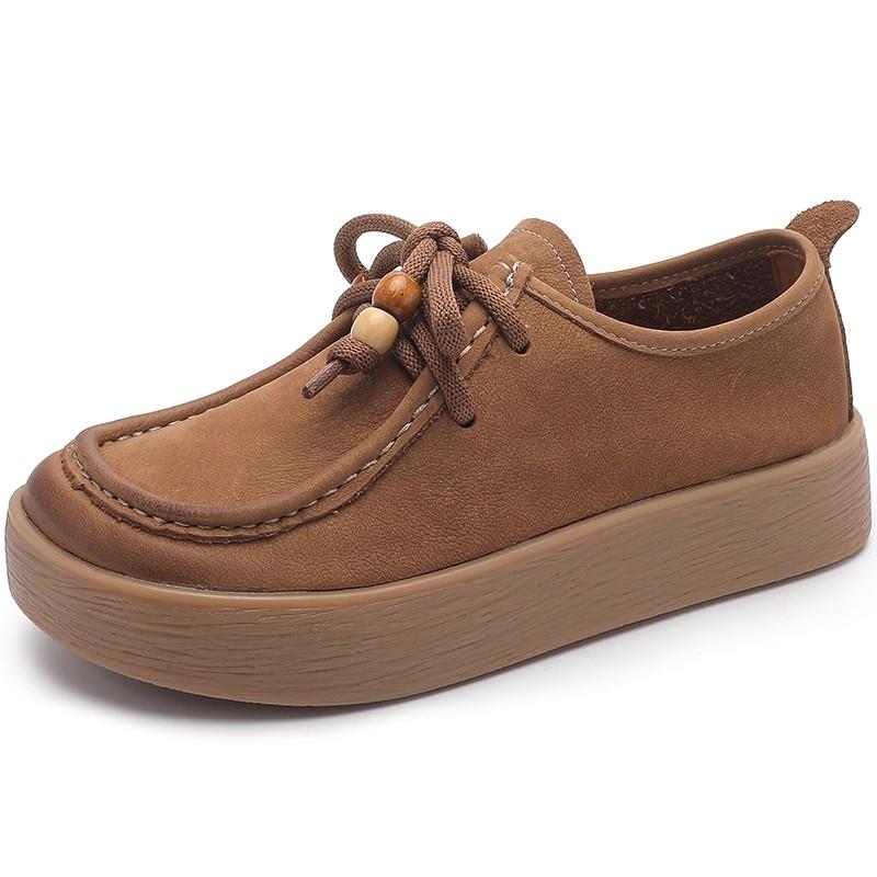 

Модная весенне-осенняя повседневная обувь из натуральной кожи для женщин, мягкая подошва, глубокий вырез, ручная работа, ретро, квадратный носок 39