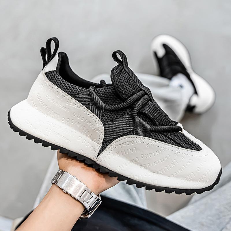 Fashion New Mens Shoes  Breathable Sneakers Breathable Composite Seiko Upper Thickened Anti slip Wear resistant Soles Shoe New model