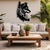 1pc Horizontal Metal Wolf Wall Art Iron Animal Forest Silhouette Home Decor, Wild Nature Landscape, Housewarming Christmas Wedding Gift