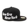 Cap 59FIFTY Side Logo Black 7 5950 NE NEW YORK BLK [New Era] 5/8