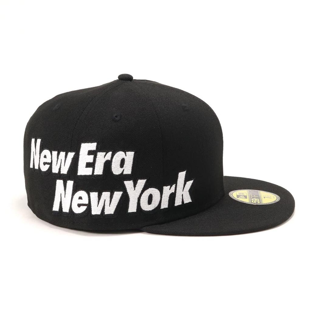 Cap 59FIFTY Side Logo Black 7 5950 NE NEW YORK BLK [New Era] 5/8