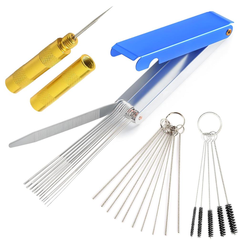 Carburetor Cleaner Set, 4 Piece Set, Precision Wire Brush, Cleaning