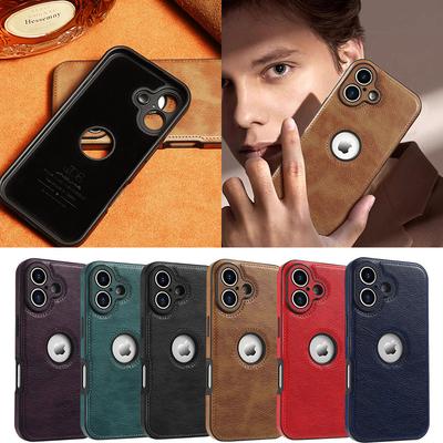iPhone 15 Pro Leather Phone Case with Romax Design, Full Protection for iPhone 14 and 11.