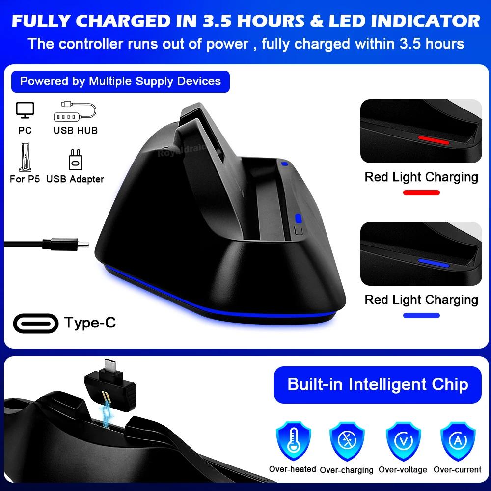 NEW Charging Dock Station for PlayStation Portal Auto-Align Charger Stand For PS Portal 7 Lights For PS5 PS Portal Stand Holder