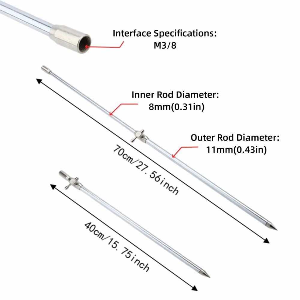 40-70cm Length Carp Fishing Bank Stick Telescopic Fishing Rod Rest  for Carp Fishing