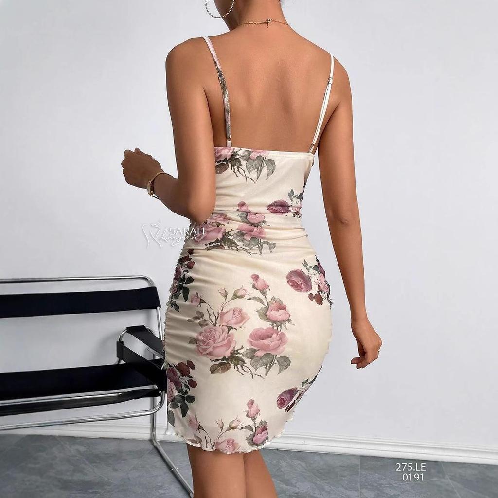 Spring/Summer French Style Rose Mesh Slip Dress